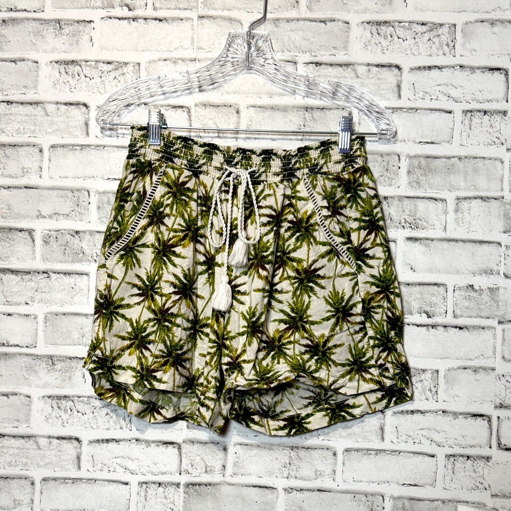 Briggs New York Green Leaf Print Women's Cargo Shorts